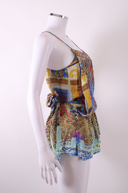Camilla Print/ Rhinestone Playsuit Multi XS | Default Title, Multi