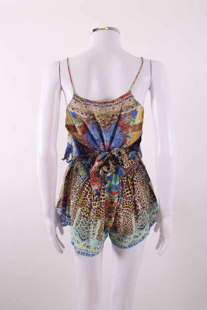 Camilla Print/ Rhinestone Playsuit Multi XS | Default Title, Multi