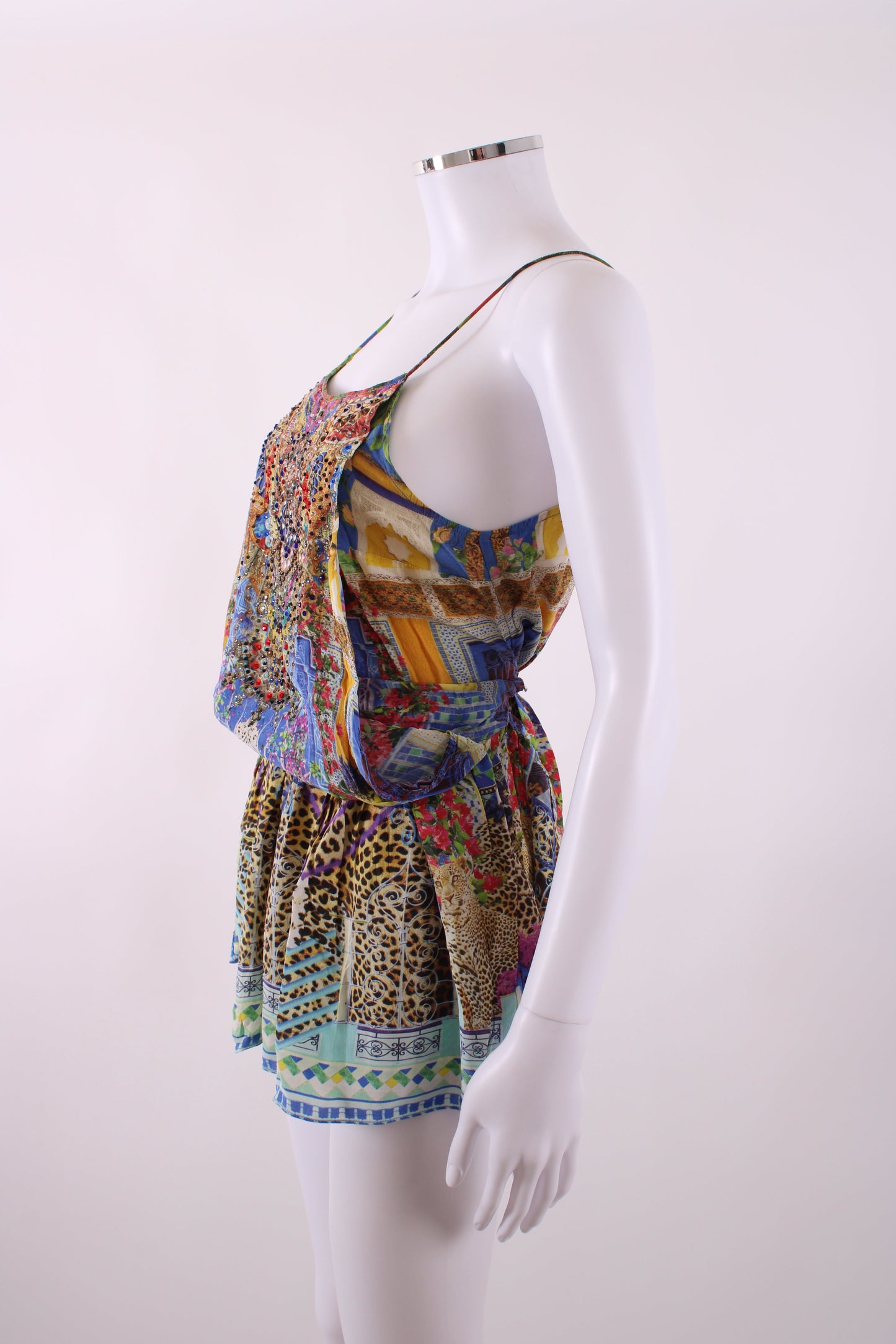 Camilla Print/ Rhinestone Playsuit Multi XS | Default Title, Multi