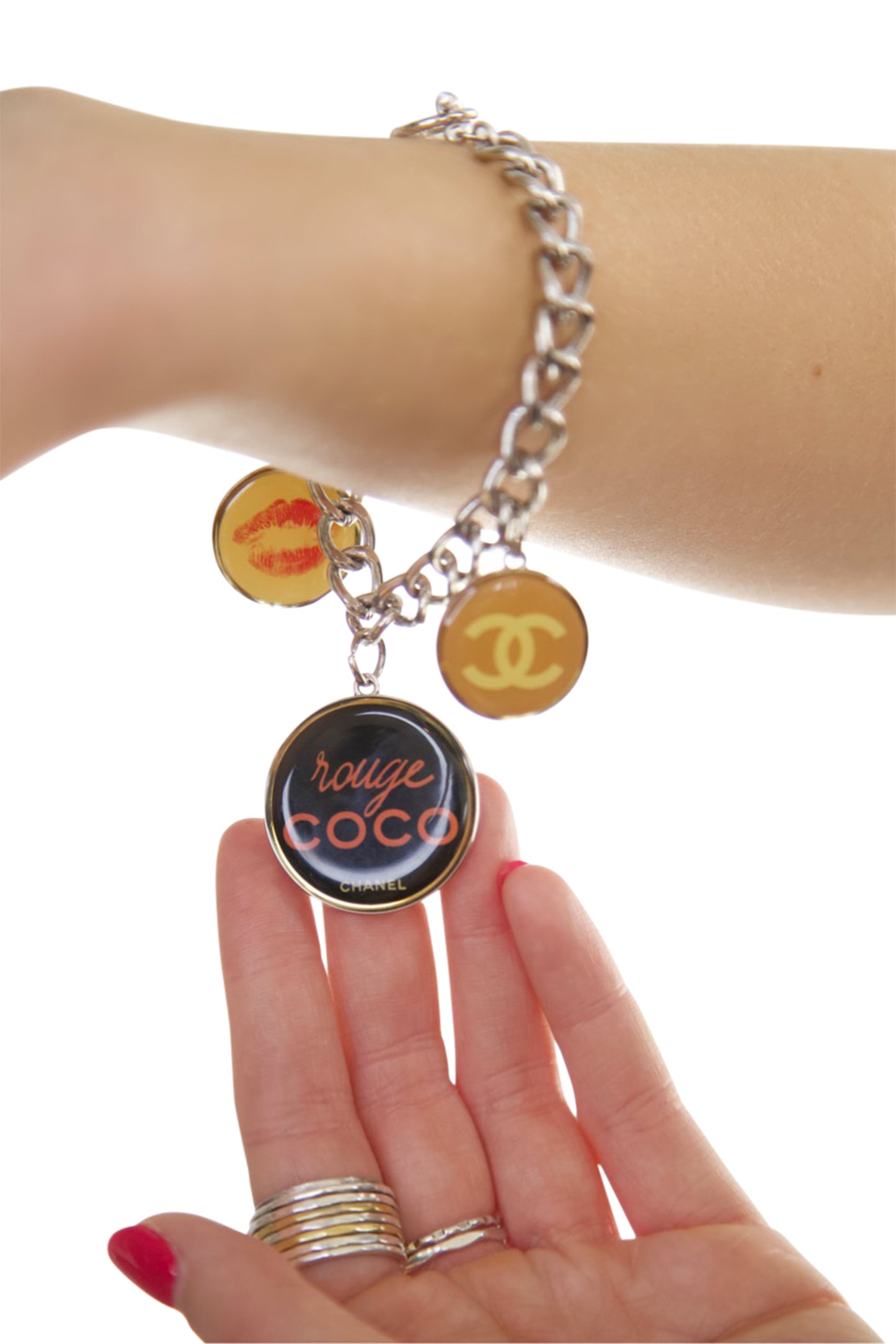 VT Rework: Chanel Rouge Coco Silver Chain Bracelet