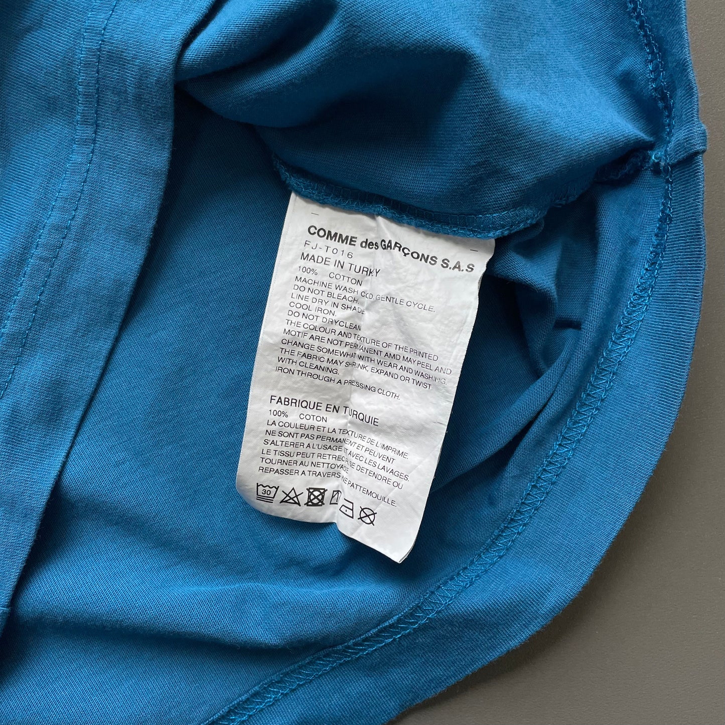Comme Des Garçons Shirt Blue T-Shirt | Medium, Blue