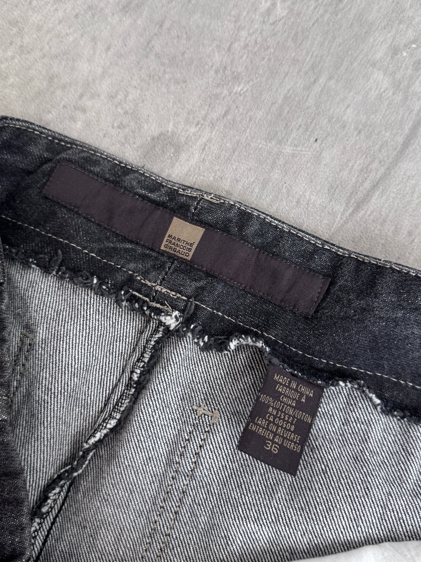 Marithé + François Girbaud Grey Denim Contrast Darted Denim Jeans