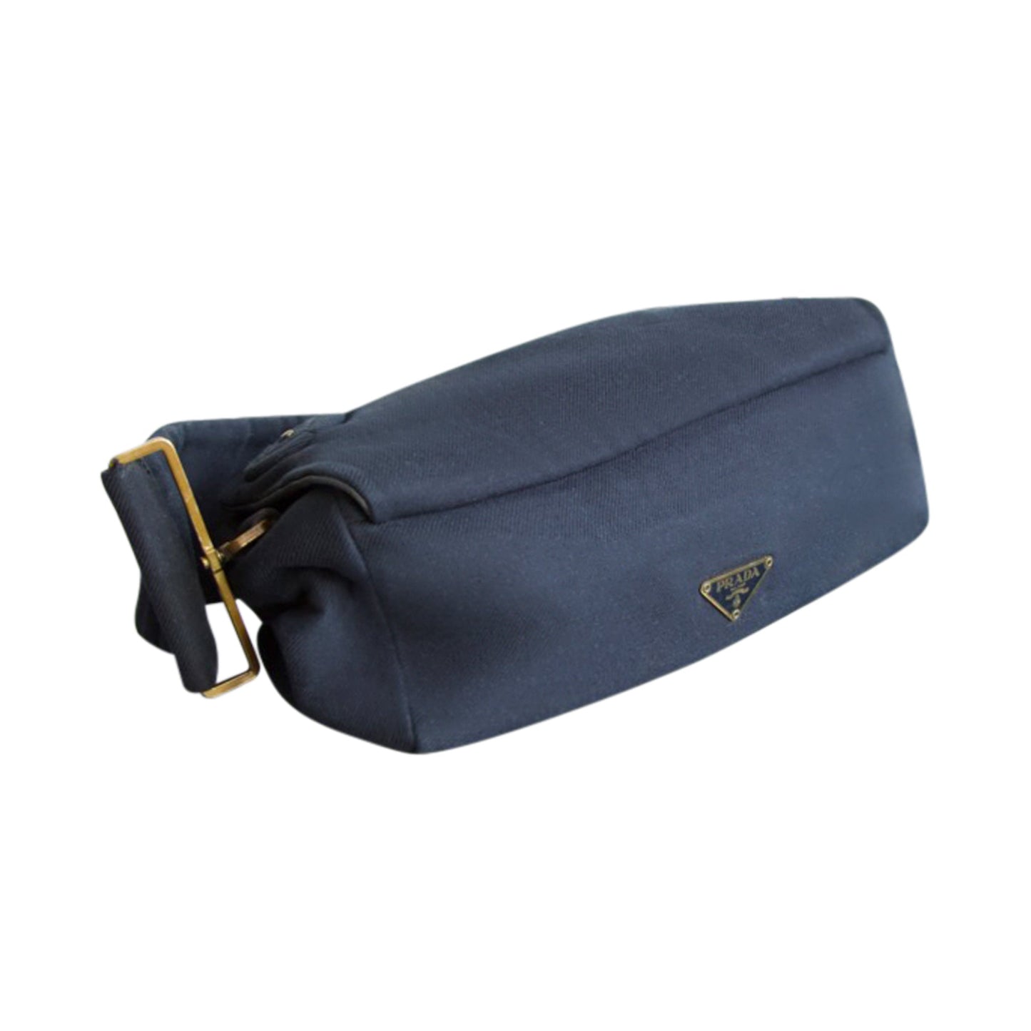 Prada Logo Plaque Cloth Shoulder Bag