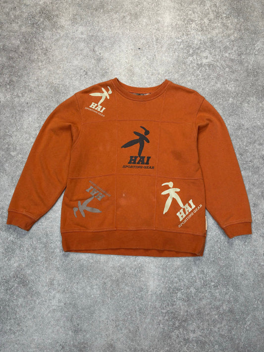 Issey Miyake HAI Sporting Gear Orange Logo Sweater