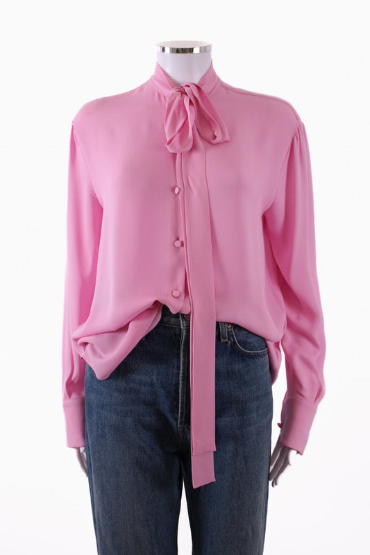 Valentino L/S Pussy Bow Blouse Pink 4 | Default Title, Pink