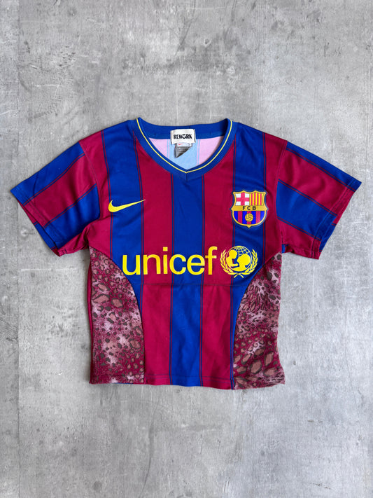 VT Rework: Barcelona Home Football Shirt Lace Trim Top