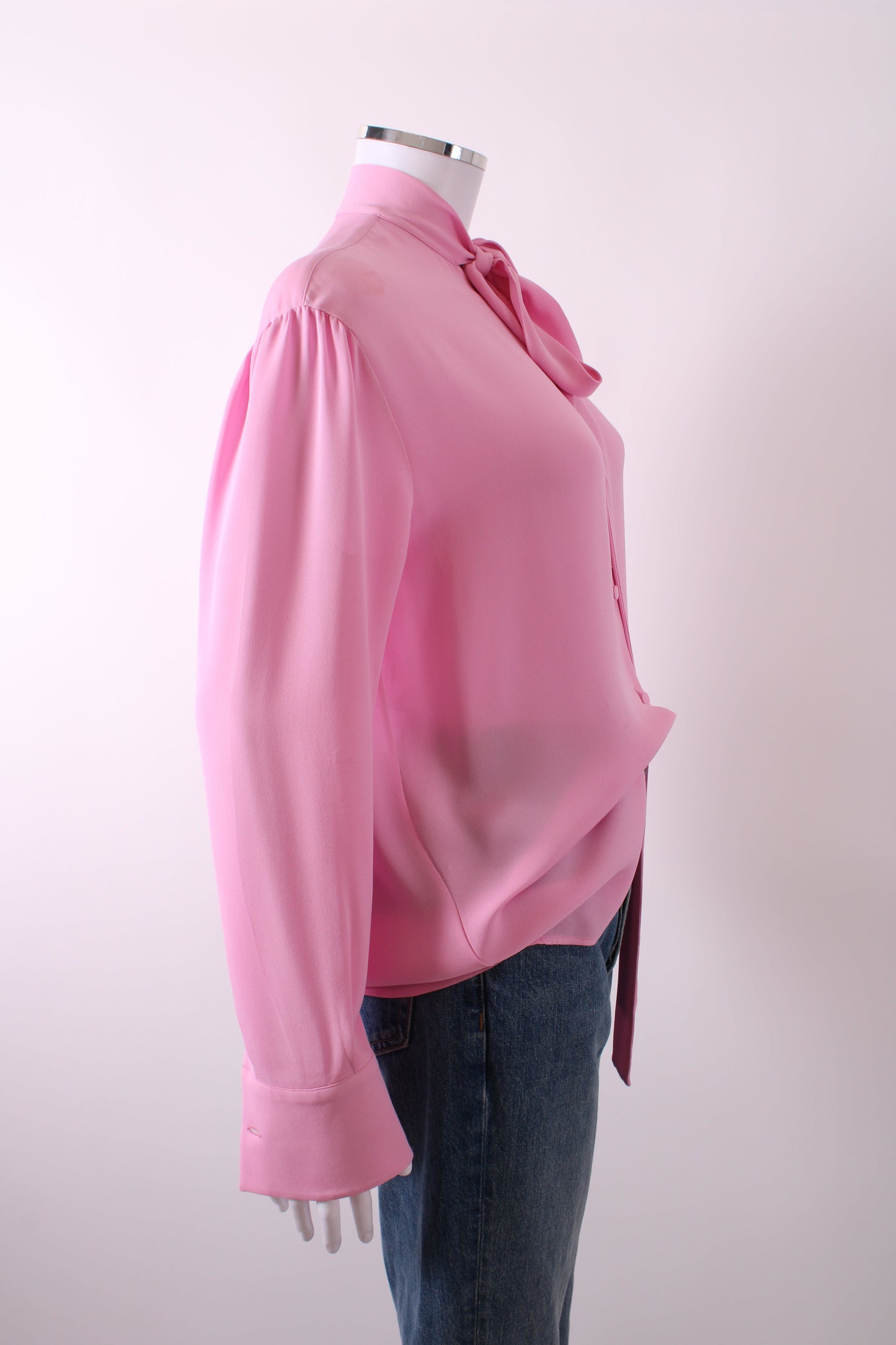 Valentino L/S Pussy Bow Blouse Pink 4 | Default Title, Pink