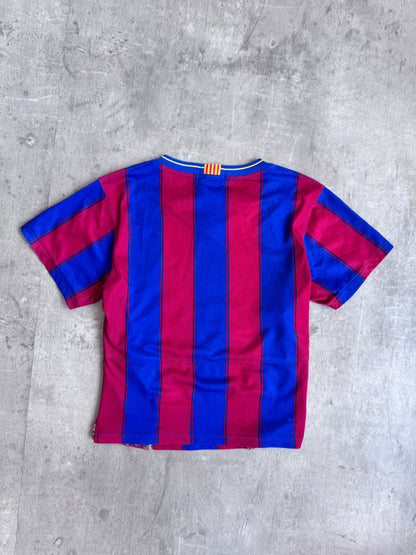 VT Rework: Barcelona Home Football Shirt Lace Trim Top