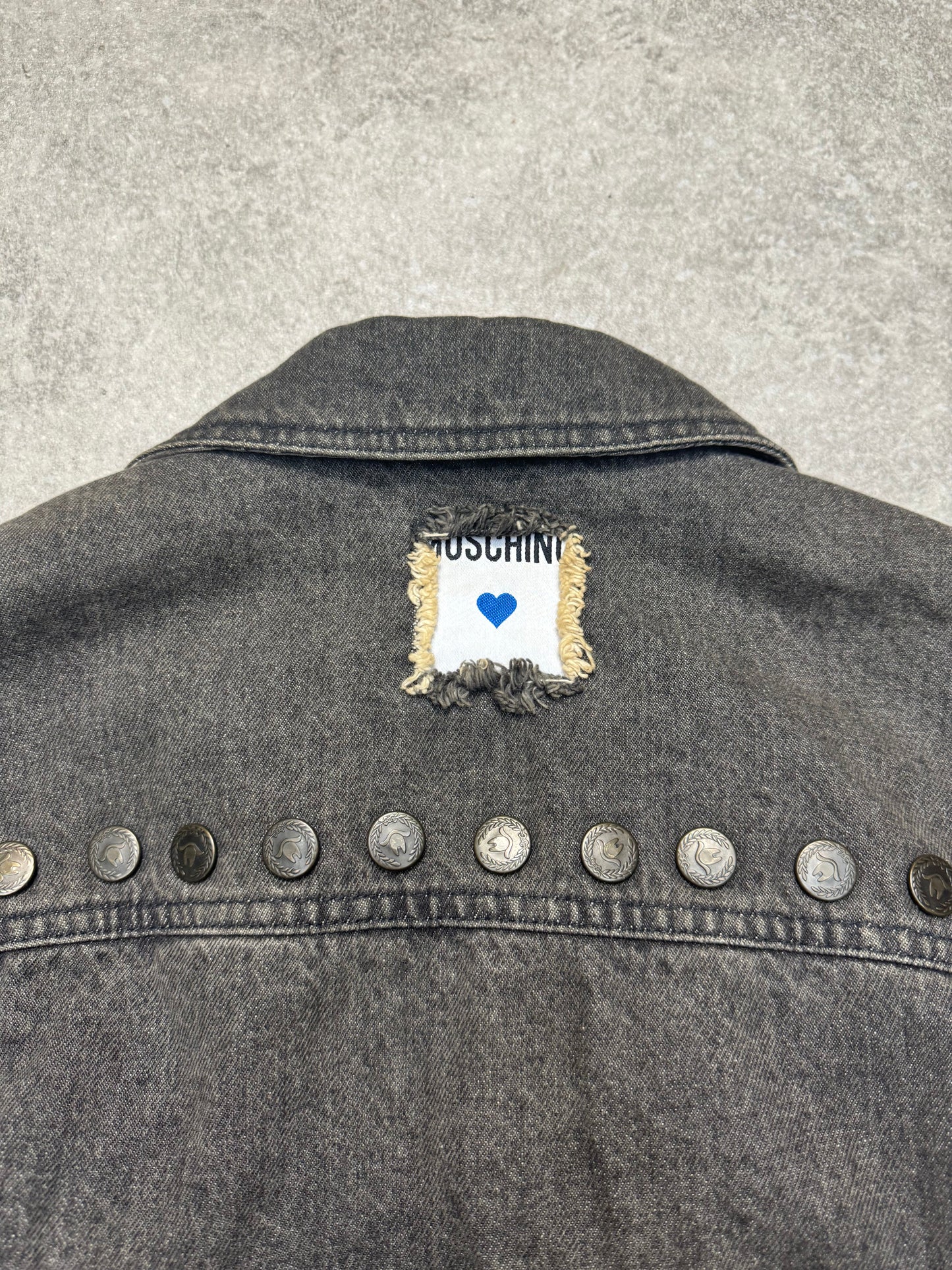 Moschino Cropped Multi Button Denim Jacket