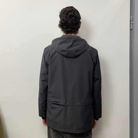 Prada Sport Grey 00s Longline Hooded Parka Jacket | Large, Multicoloured