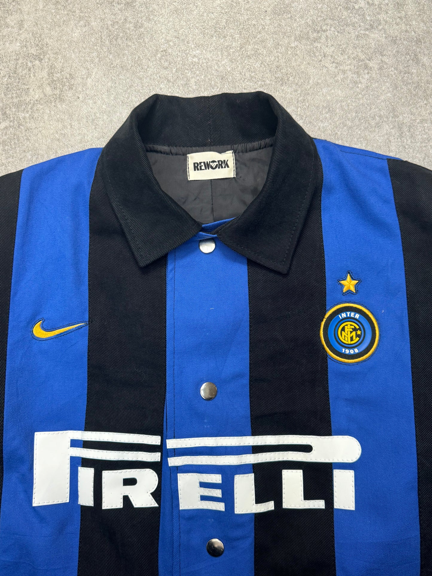 VT Rework: Firelli Inter Milan Cropped Button Up Shirt