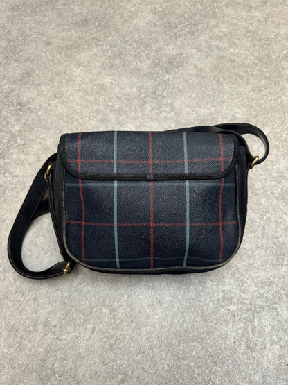 Burberry Navy Plaid Cross Body Bag