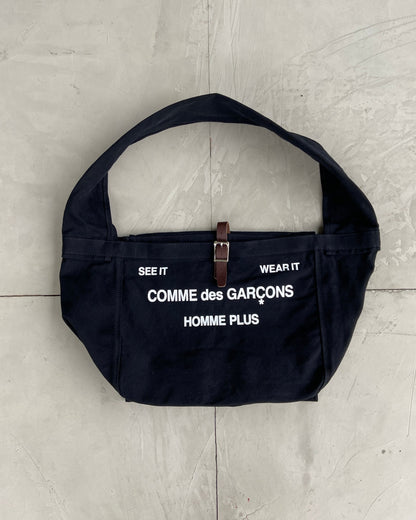 COMME DES GARCONS HOMME PLUS 'SEE IT WEAR IT' CANVAS BAG | O/S, Black