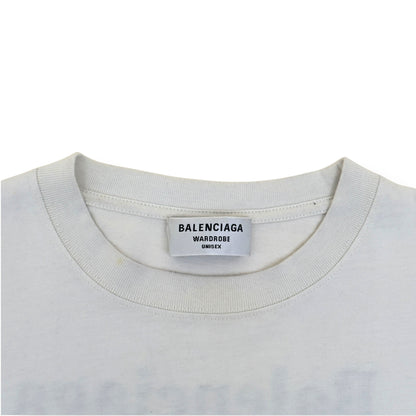 BALENCIAGA POLITICAL LOGO T-SHIRT WHITE XS | XS, White