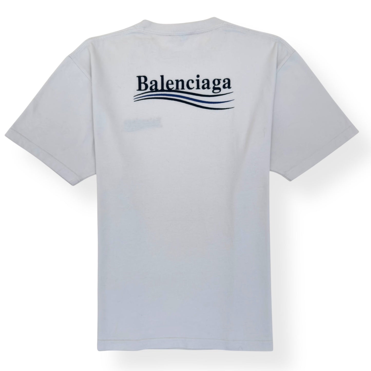 BALENCIAGA POLITICAL LOGO T-SHIRT WHITE XS | XS, White