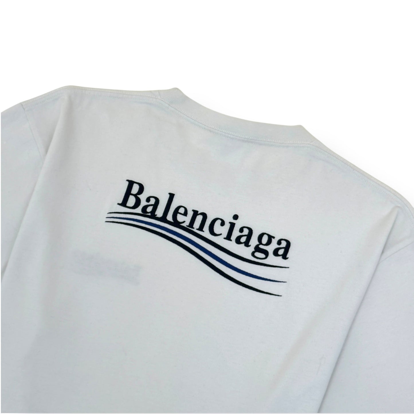 BALENCIAGA POLITICAL LOGO T-SHIRT WHITE XS | XS, White