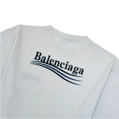 BALENCIAGA POLITICAL LOGO T-SHIRT WHITE XS | XS, White