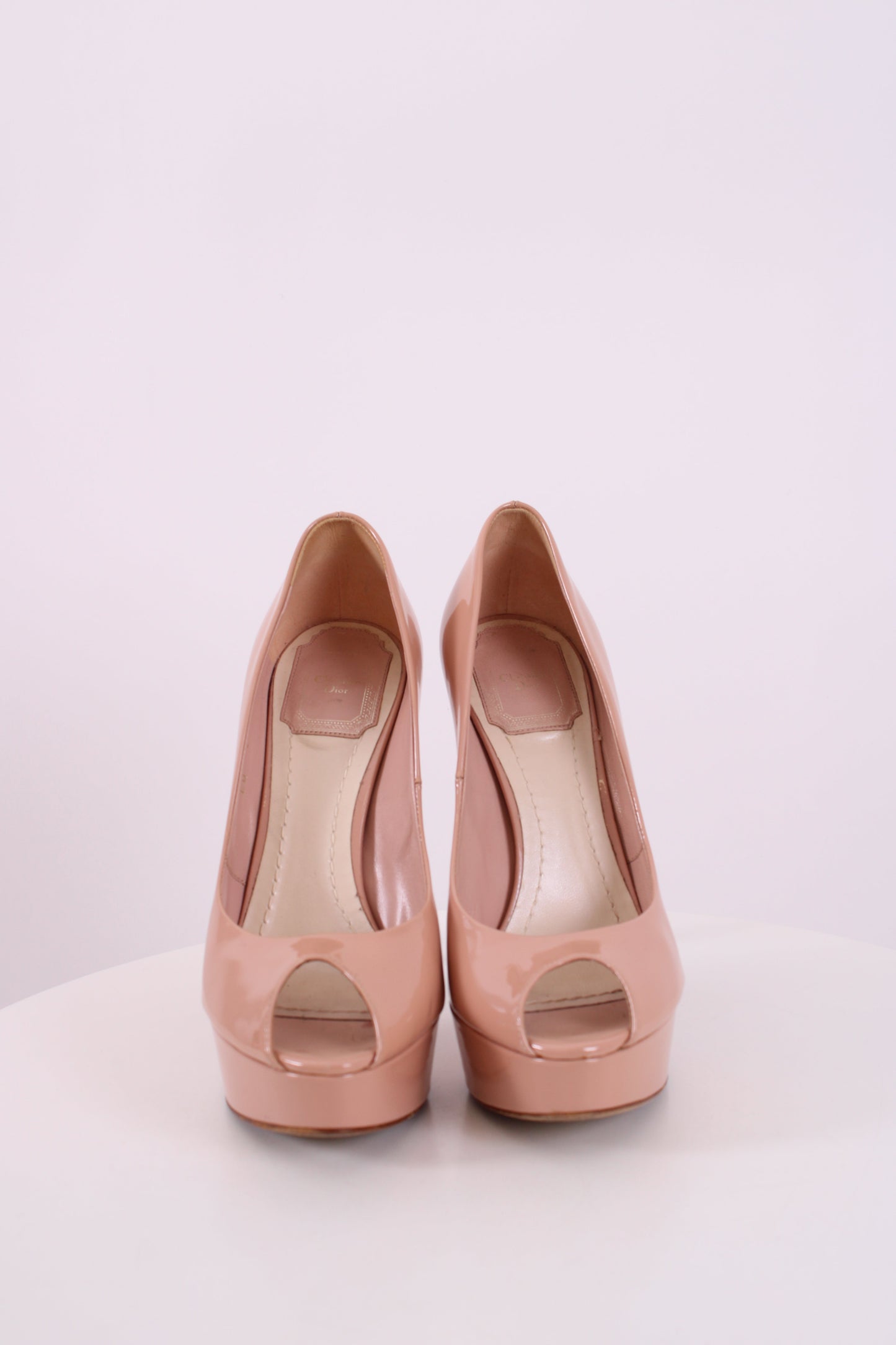 Christian Dior Pink Peep toe Heels Pink 37.5 | DEFAULT TITLE, Pink
