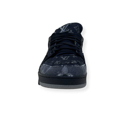 LOUIS VUITTON LV TRAINER MONOGRAM DENIM SNEAKER BLACK UK8 | UK 8, Black