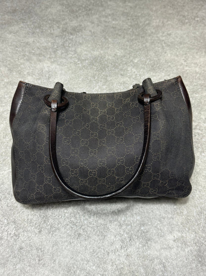 Gucci Supreme GG Canvas Leather Shoulder Bag with Pouch