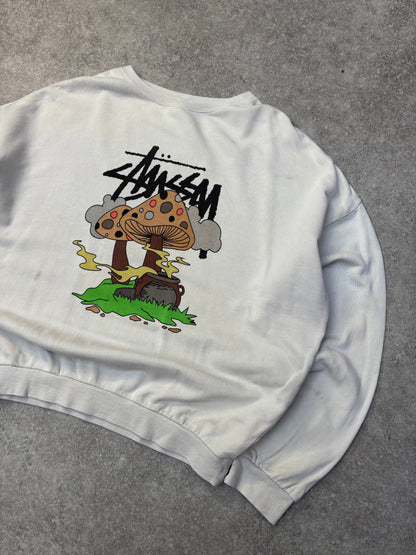 Stussy Ecru Mushroom Graphic Sweater