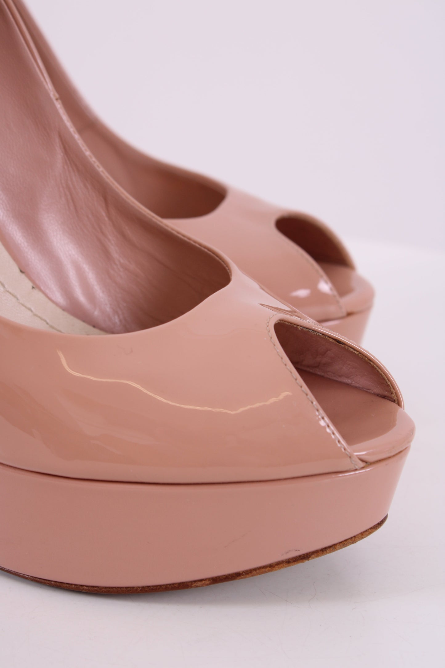 Christian Dior Pink Peep toe Heels Pink 37.5 | DEFAULT TITLE, Pink