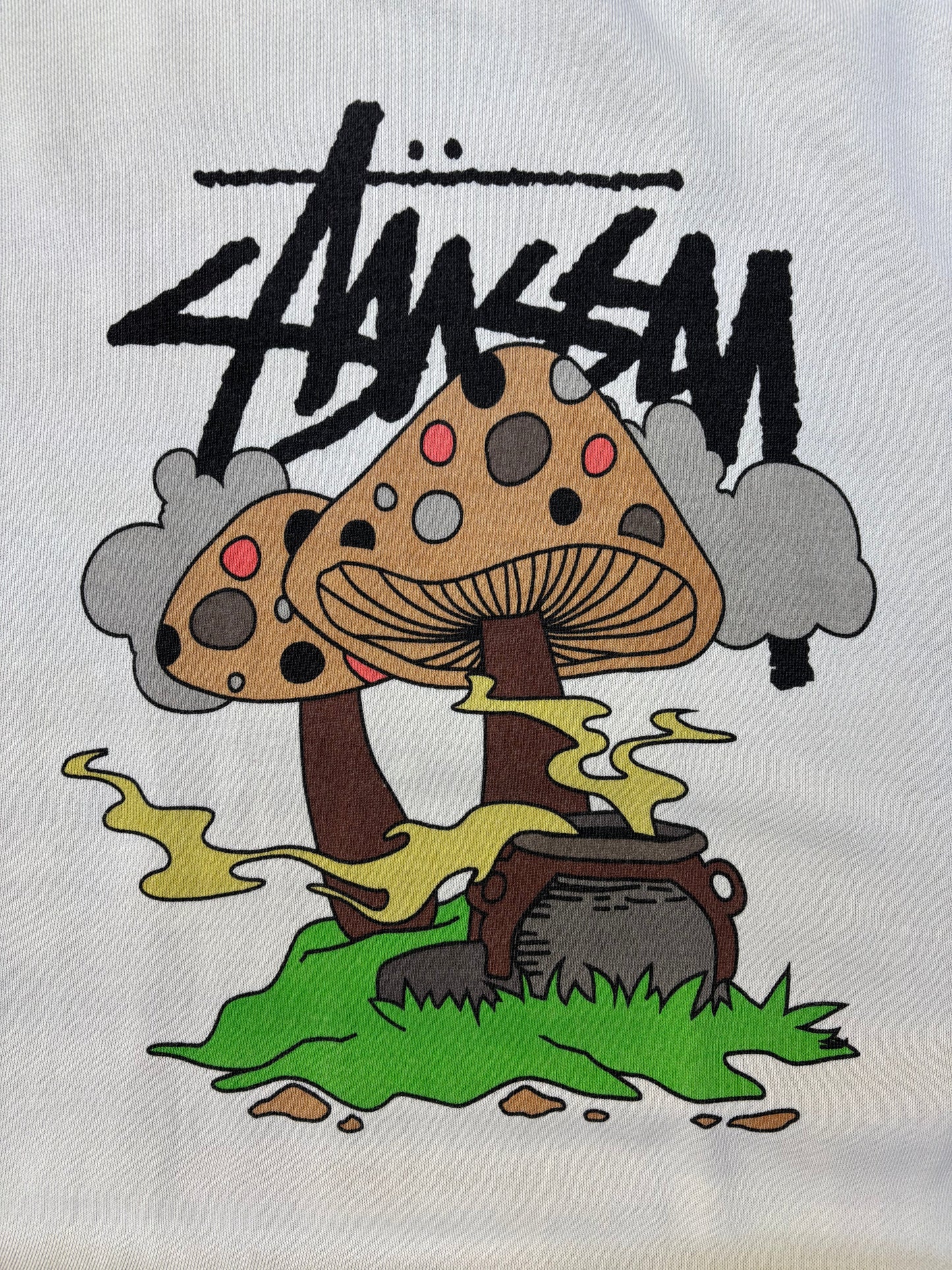 Stussy Ecru Mushroom Graphic Sweater