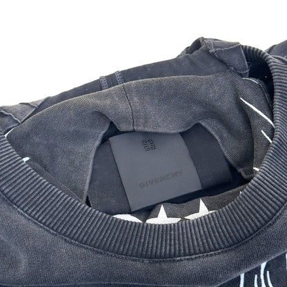 GIVENCHY LAYERED GRAPHIC SHORY-SLEEVE BALACLAVA T-SHIRT CHARCOAL M | Medium, Red