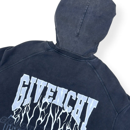 GIVENCHY LAYERED GRAPHIC SHORY-SLEEVE BALACLAVA T-SHIRT CHARCOAL M | Medium, Red