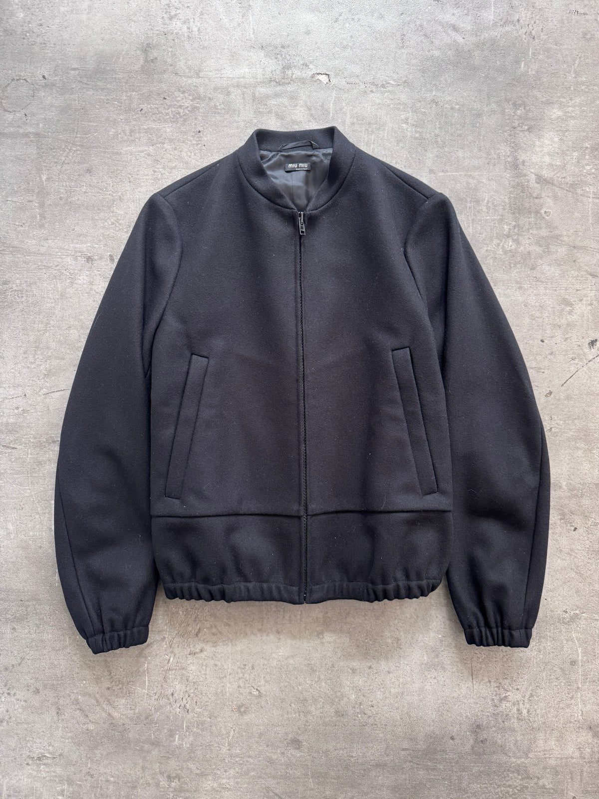 Miu Miu Wool Structured Bomber Jacket | Small, Multicoloured
