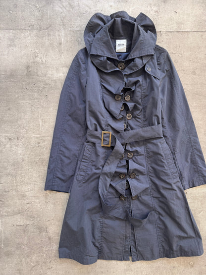 Moschino Cheap and Chic Navy Trench Coat | SMALL, Multicoloured