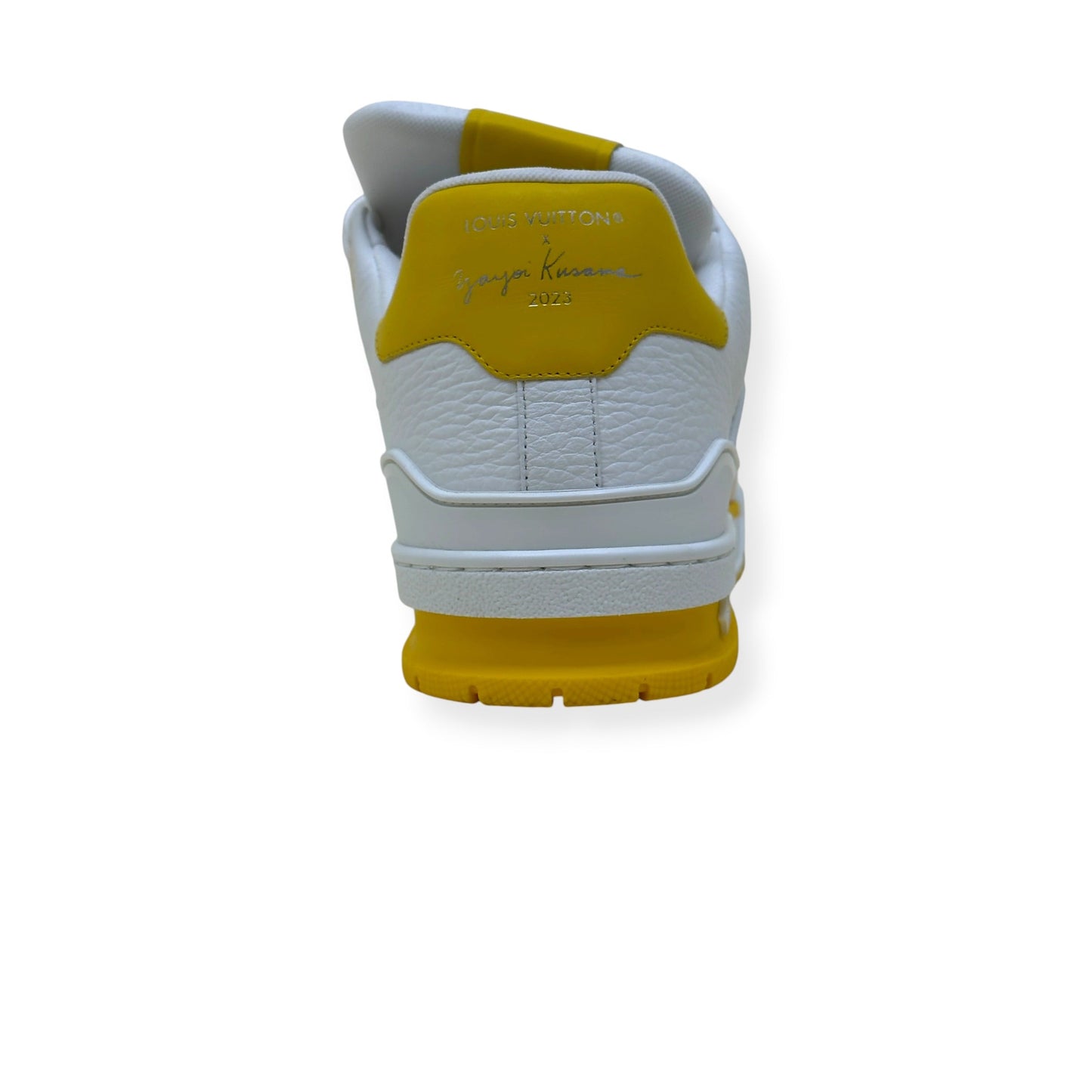 LOUIS VUITTON X YAYOI KUSAMA LV TRAINER SNEAKER WHITE / YELLOW UK8 | UK 8, White