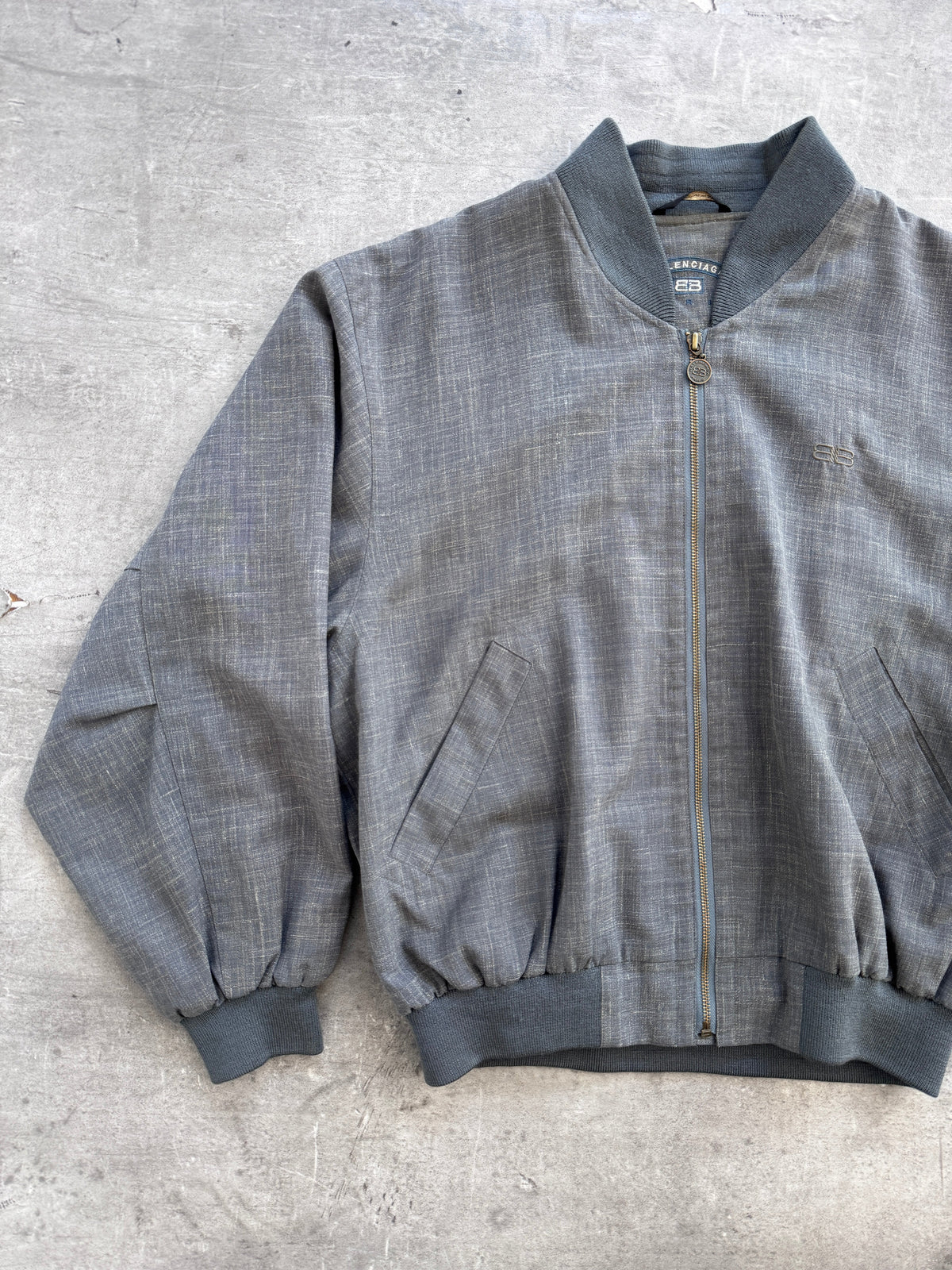 Balenciaga Paris Grey Bomber Jacket | Extra Large, Multicoloured