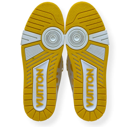 LOUIS VUITTON X YAYOI KUSAMA LV TRAINER SNEAKER WHITE / YELLOW UK8 | UK 8, White