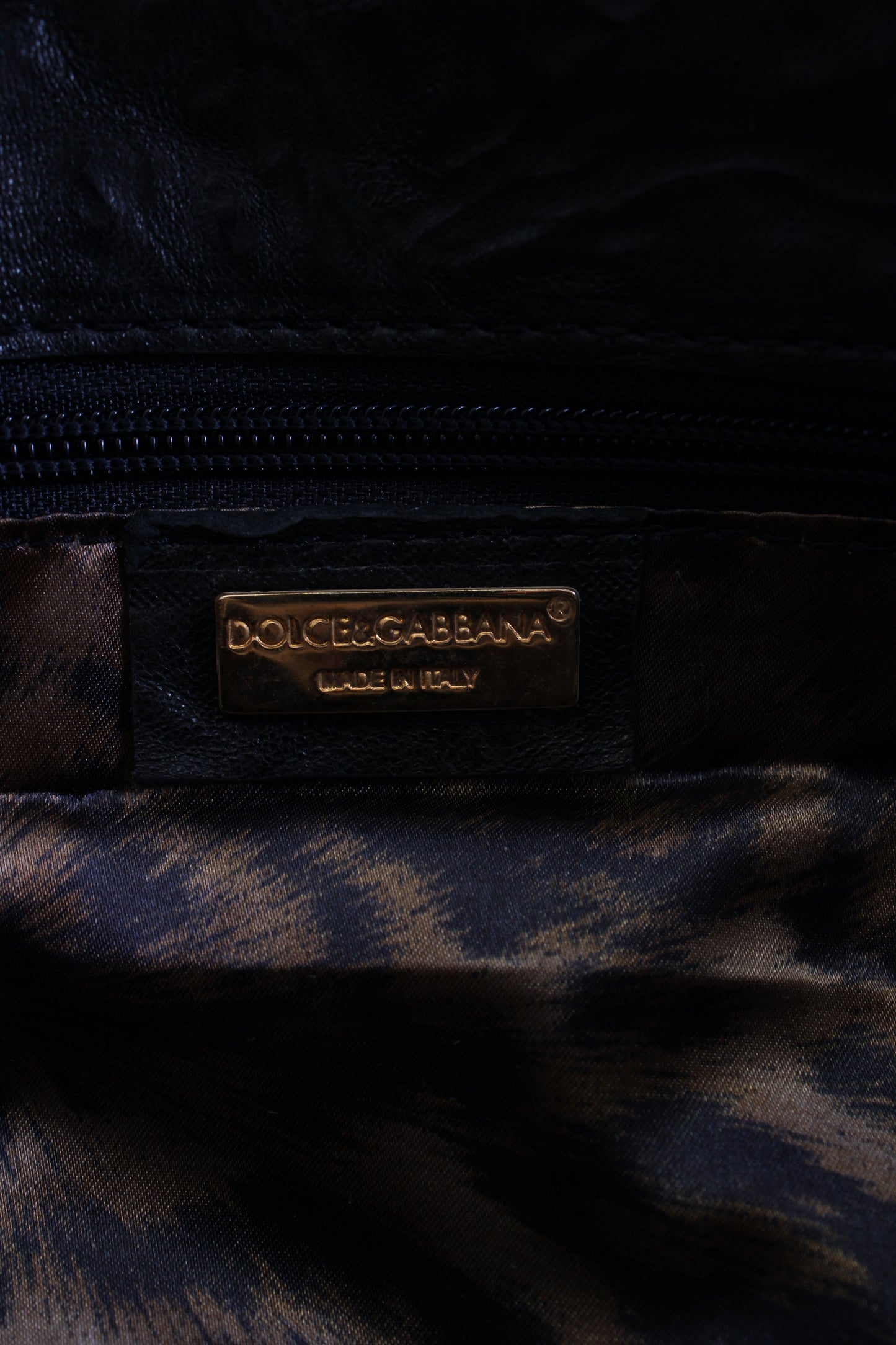 Dolce & Gabbana Leather shoulder bag gold detailing Black Small | O/S, Black