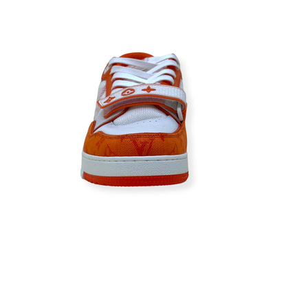LOUIS VUITTON LV TRAINER MONOGRAM SNEAKER ORANGE / WHITE UK9 | UK 9, Orange