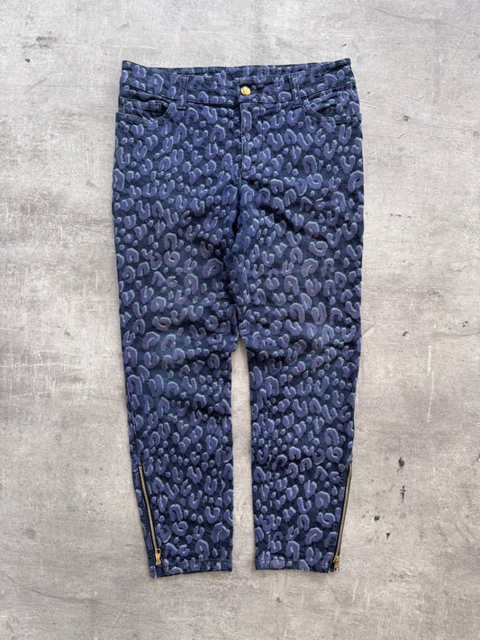 Louis Vuitton Cheetah Print Skinny Jeans | UK 30, Multicoloured
