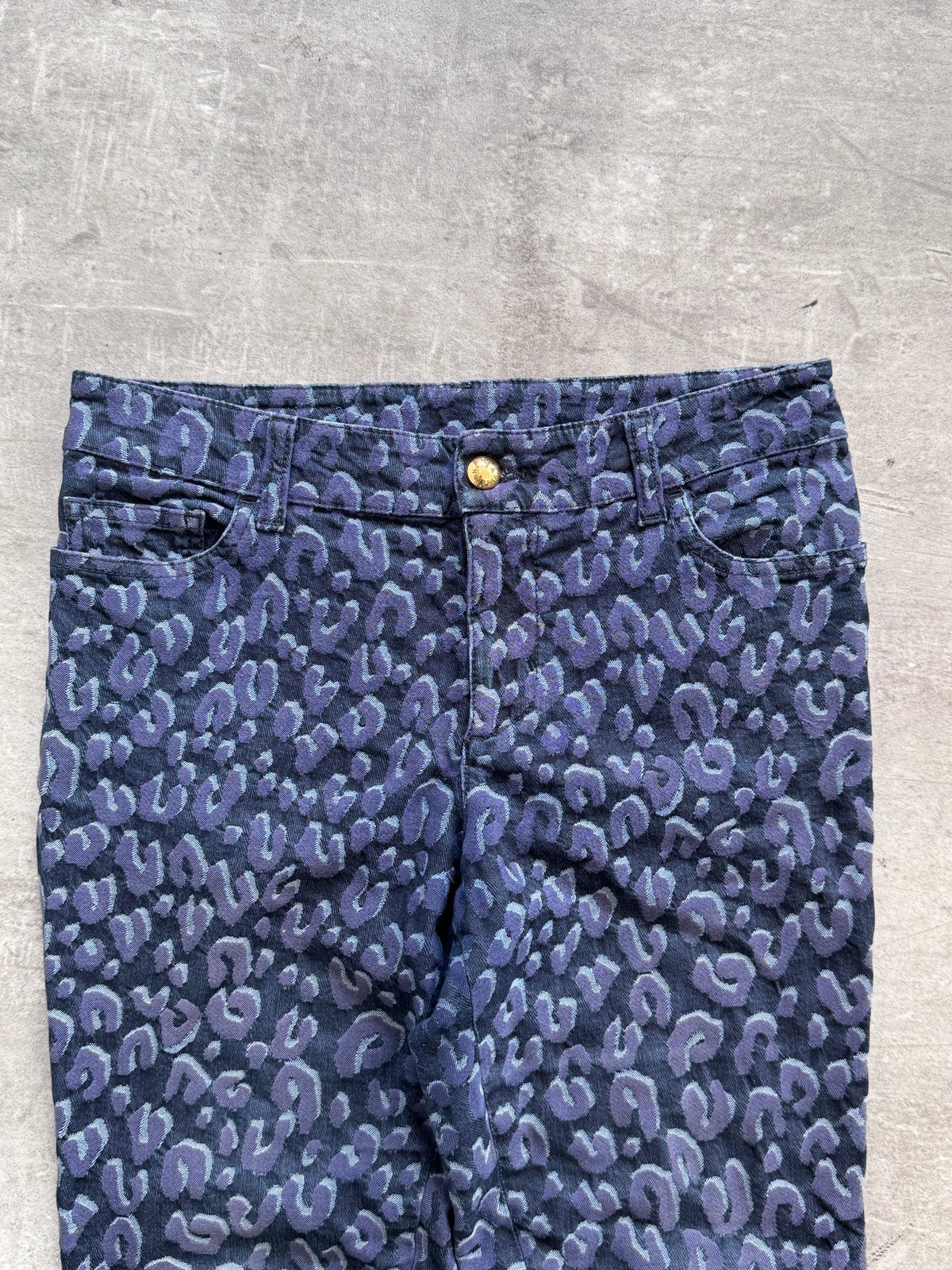 Louis Vuitton Cheetah Print Skinny Jeans | UK 30, Multicoloured