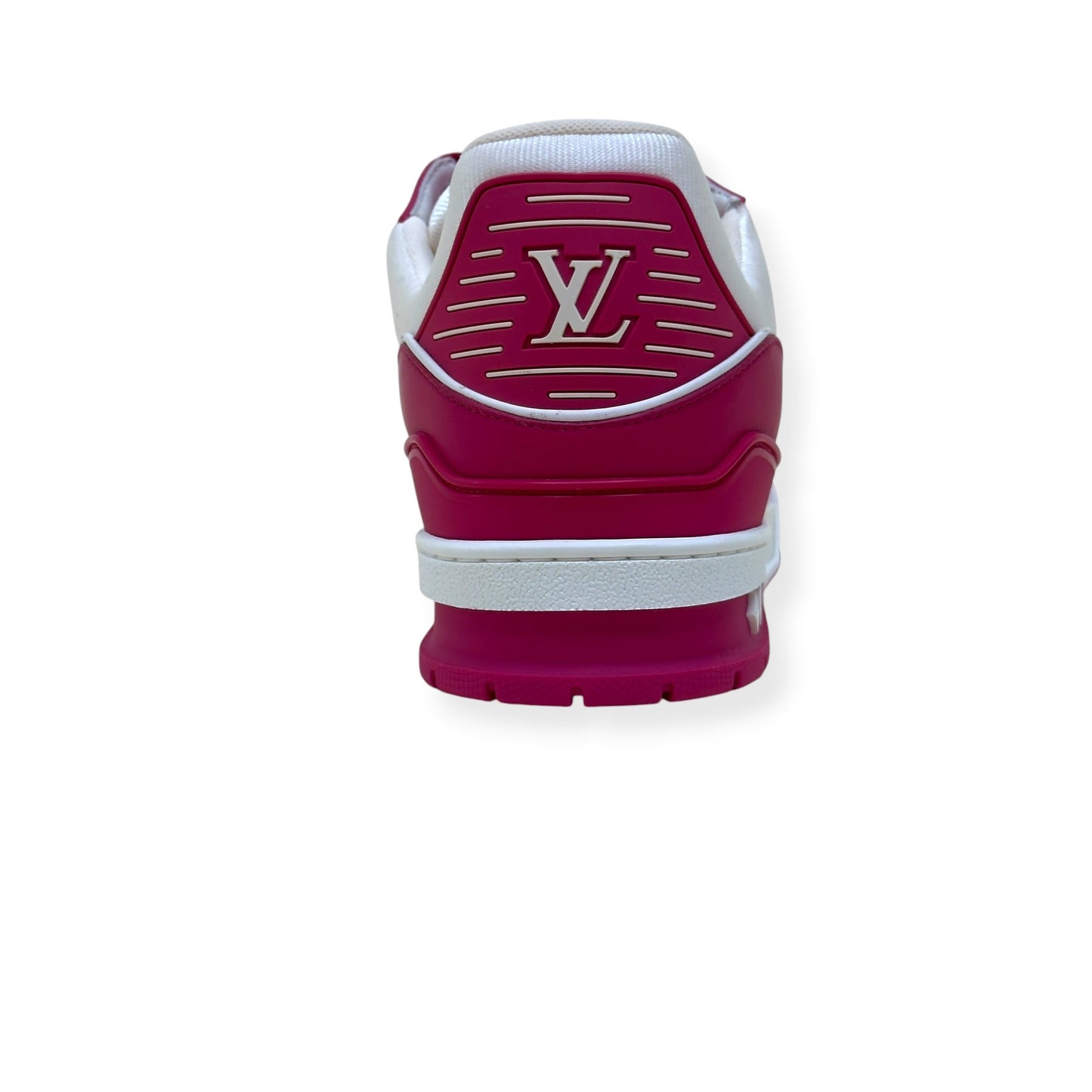 LOUIS VUITTON LV TRAINER MONOGRAM EMBOSSED SNEAKER PINK / WHITE UK9 | UK 9, Pink