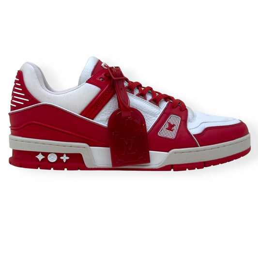 LOUIS VUITTON LV TRAINER SNEAKER RED / WHITE UK9 | UK 9, Red