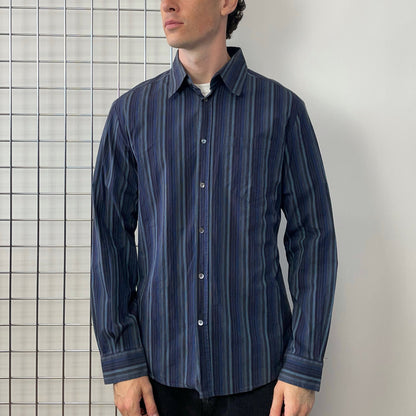 Dolce&Gabbana Men's Blue and Navy Shirt | X-Large, Multicoloured