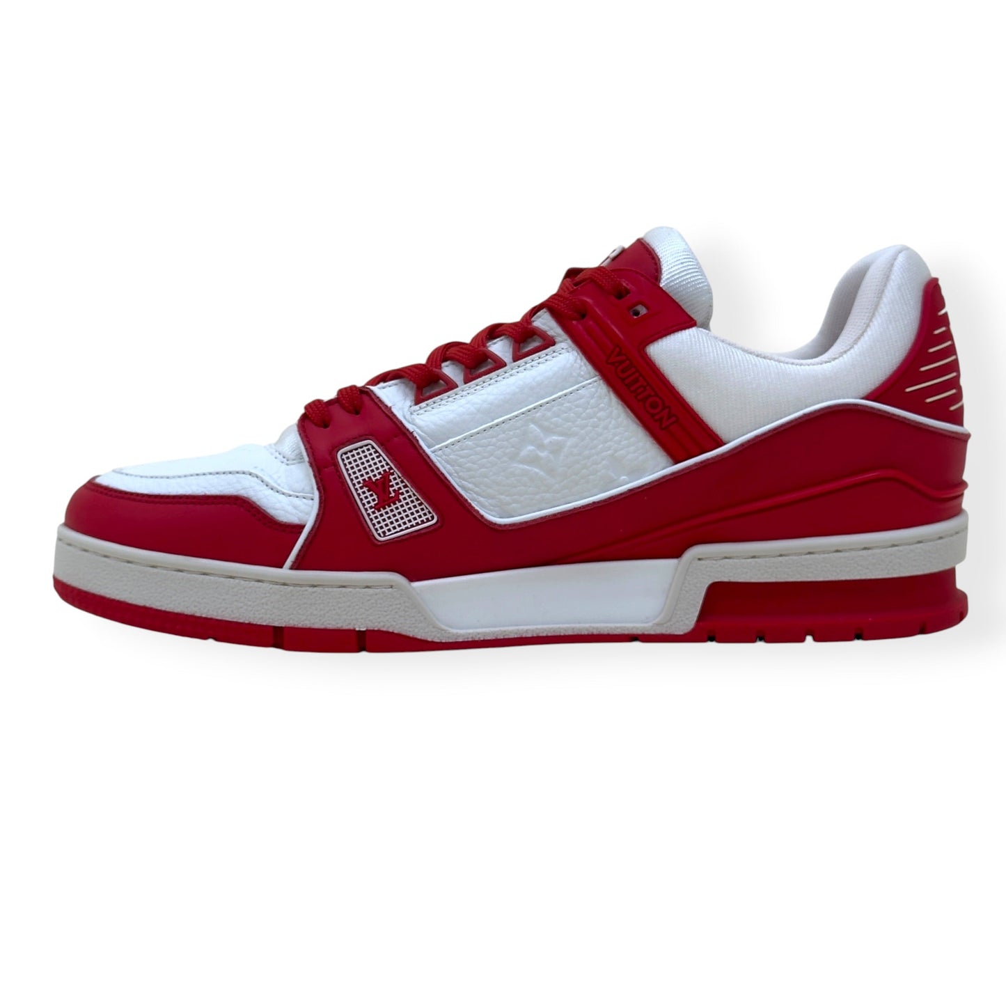 LOUIS VUITTON LV TRAINER SNEAKER RED / WHITE UK9 | UK 9, Red