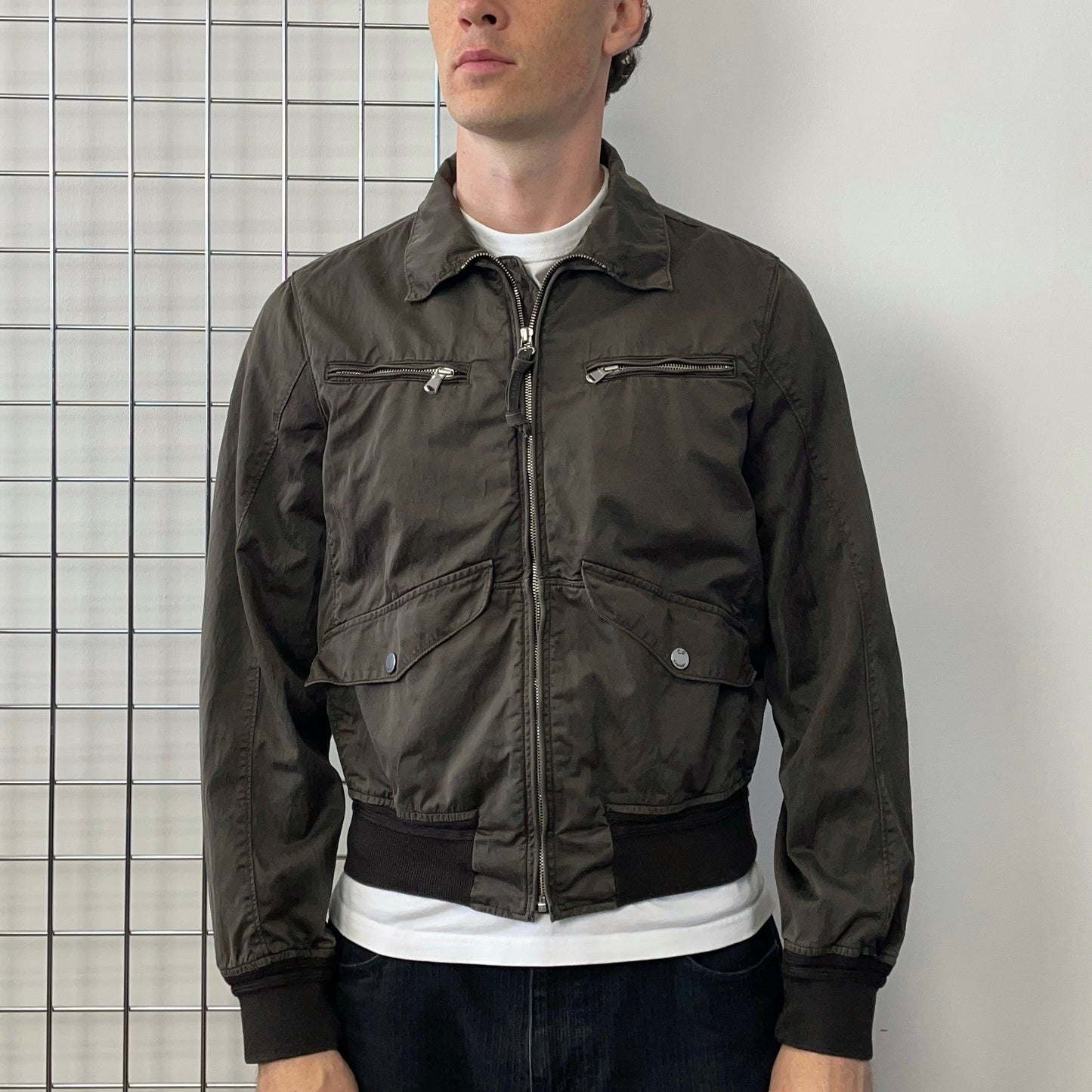 C.P. Company Brown SS07 Waxy Bomber Jacket | Medium, Brown