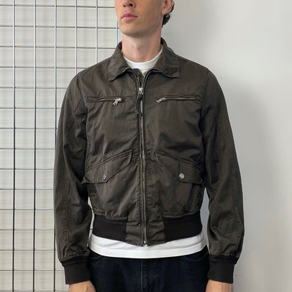 C.P. Company Brown SS07 Waxy Bomber Jacket | Medium, Brown