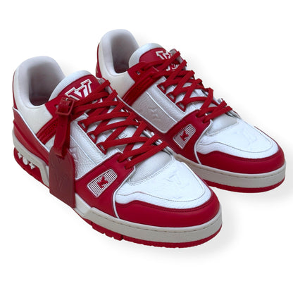 LOUIS VUITTON LV TRAINER SNEAKER RED / WHITE UK9 | UK 9, Red