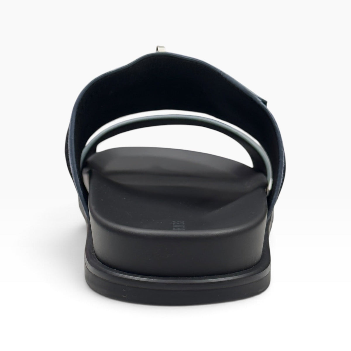HERMES JACKSON SUEDE / LEATHER SANDALS NAVY BLEU / NOIR 44.5 / UK10.5 | UK 10.5, Navy