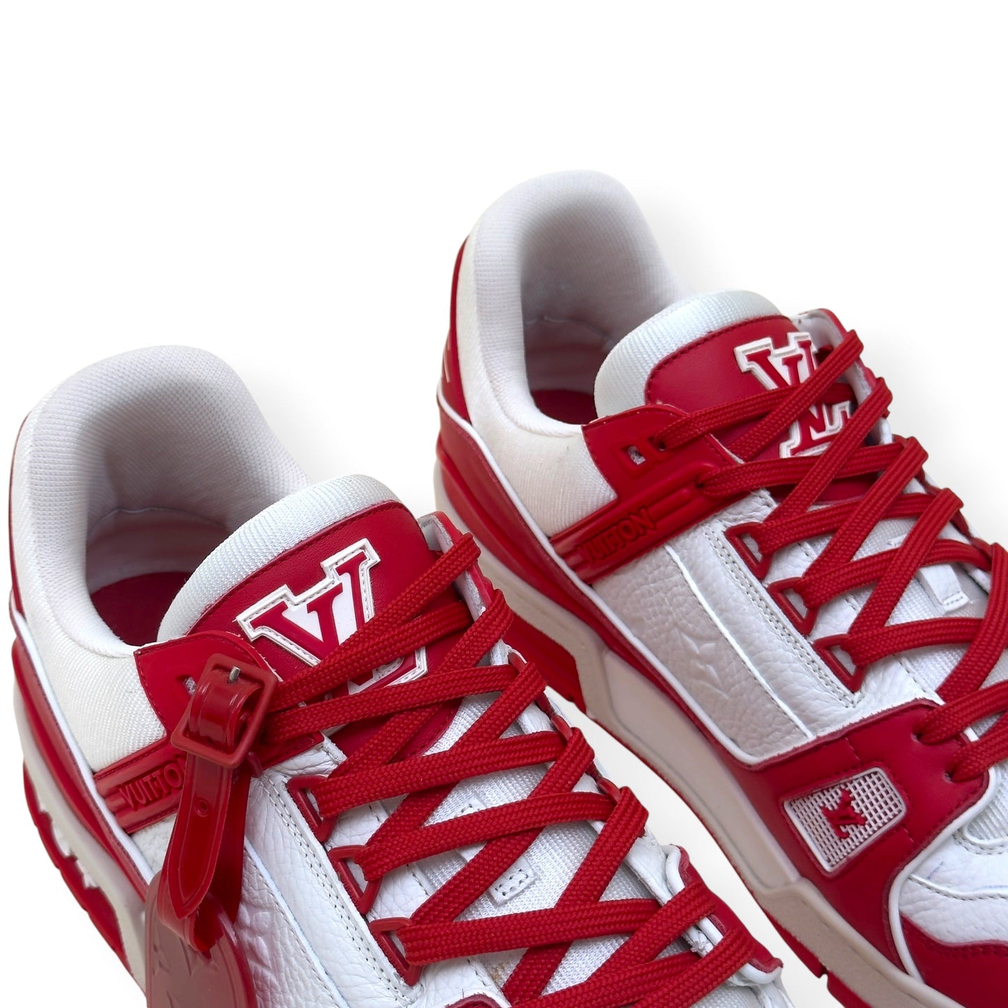 LOUIS VUITTON LV TRAINER SNEAKER RED / WHITE UK9 | UK 9, Red