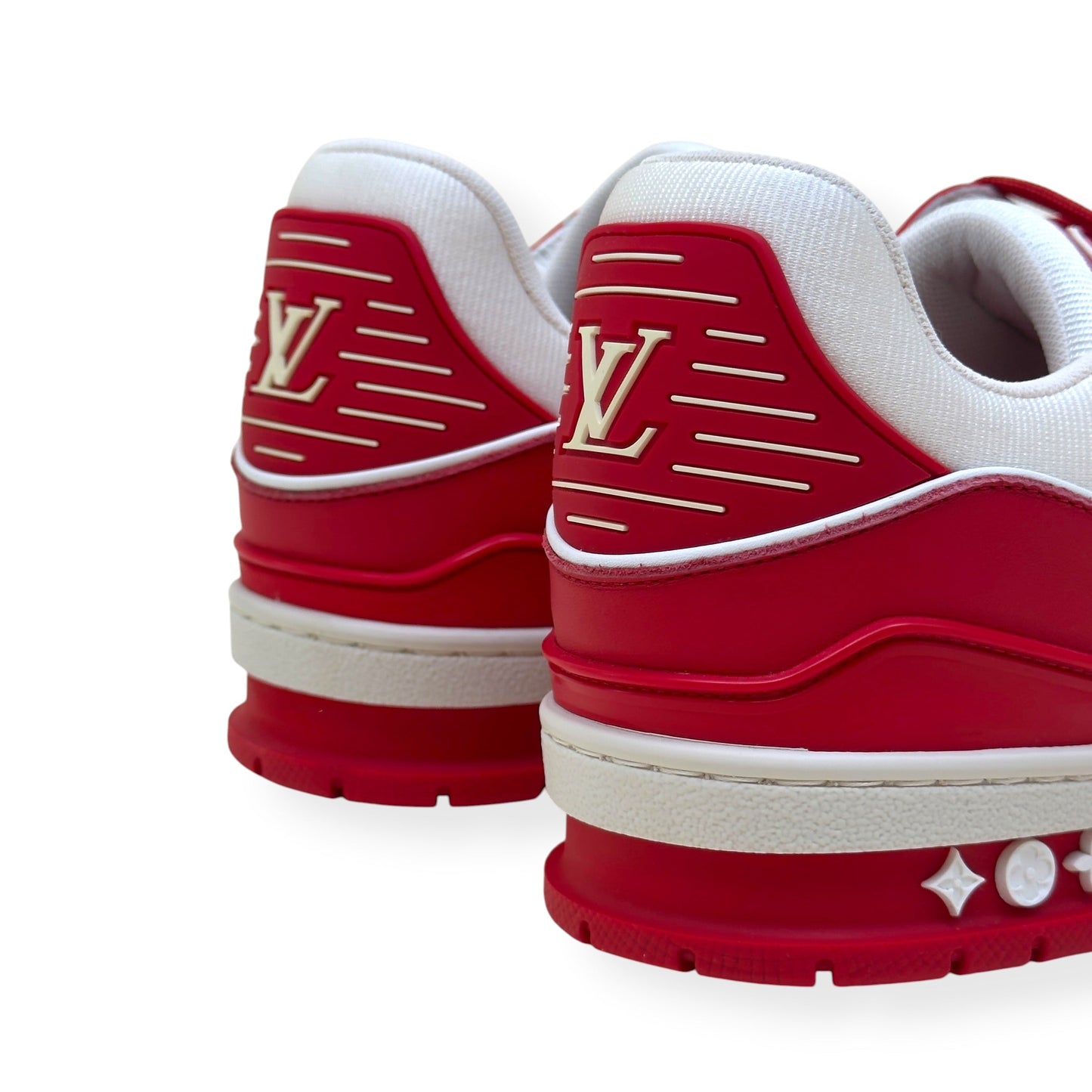 LOUIS VUITTON LV TRAINER SNEAKER RED / WHITE UK9 | UK 9, Red