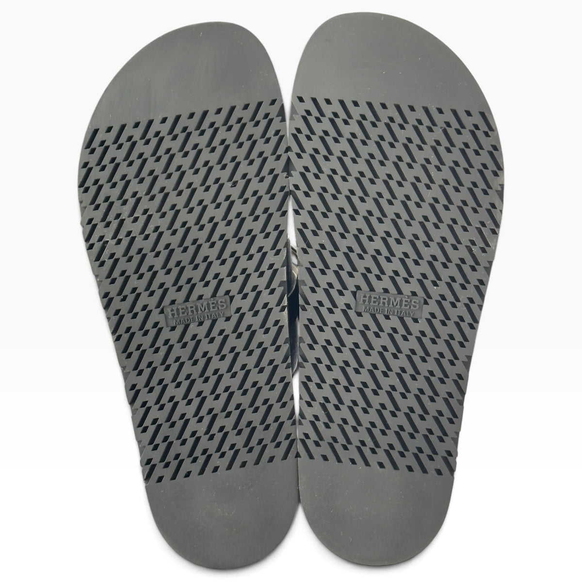 HERMES JACKSON SUEDE / LEATHER SANDALS NAVY BLEU / NOIR 44.5 / UK10.5 | UK 10.5, Navy