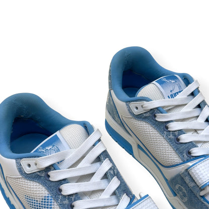 LOUIS VUITTON LV TRAINER MONOGRAM DENIM SNEAKER BLUE / WHITE UK7.5 | UK 7.5, Blue